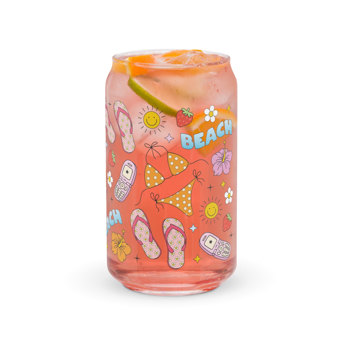 Life's a Beach - 16oz Can-shaped Glass