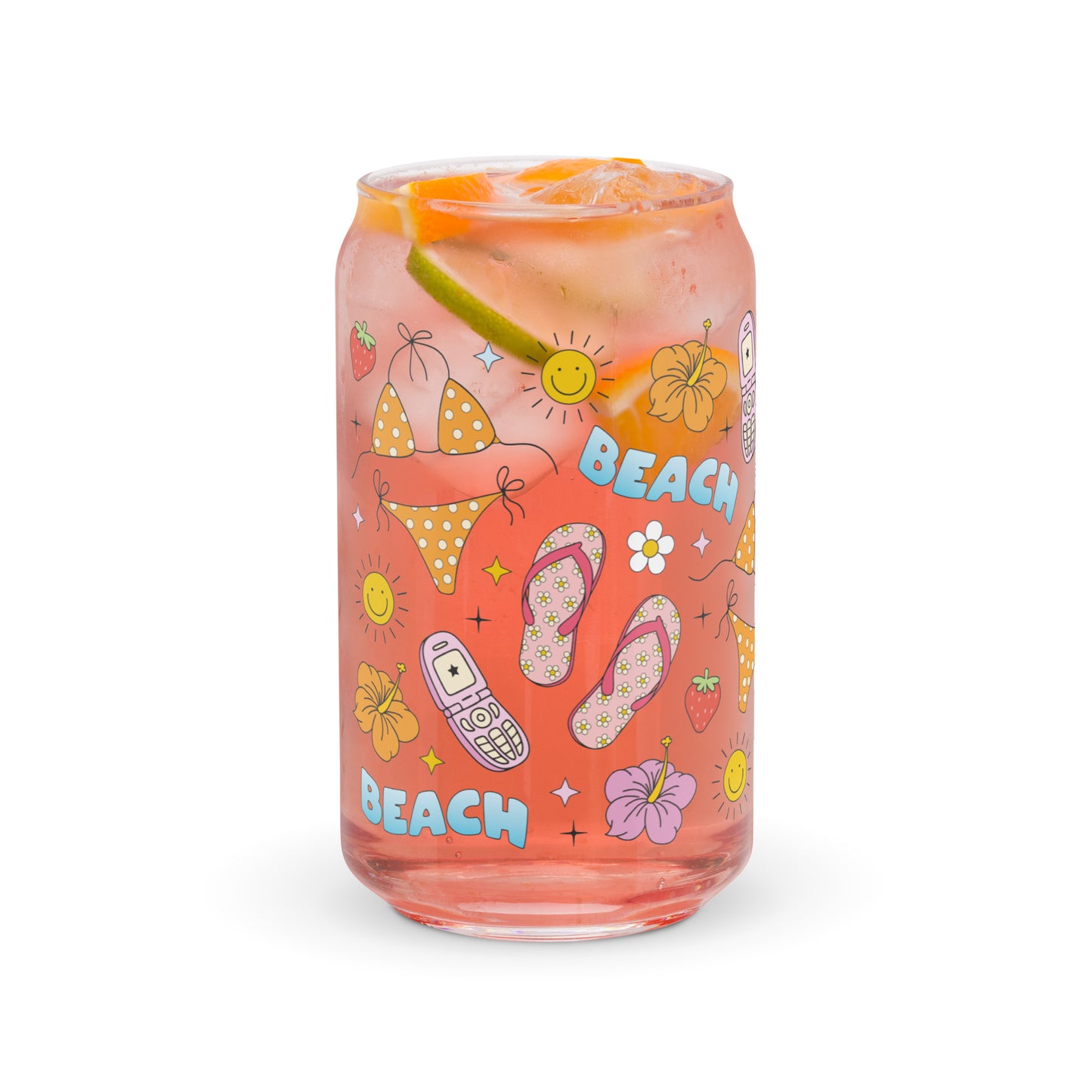 Life's a Beach - 16oz Can-shaped Glass