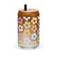 Flower Power - 16oz Can-shaped Glass