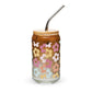 Flower Power - 16oz Can-shaped Glass