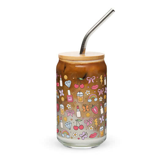 Girl Stuff - 16oz Can-shaped Glass