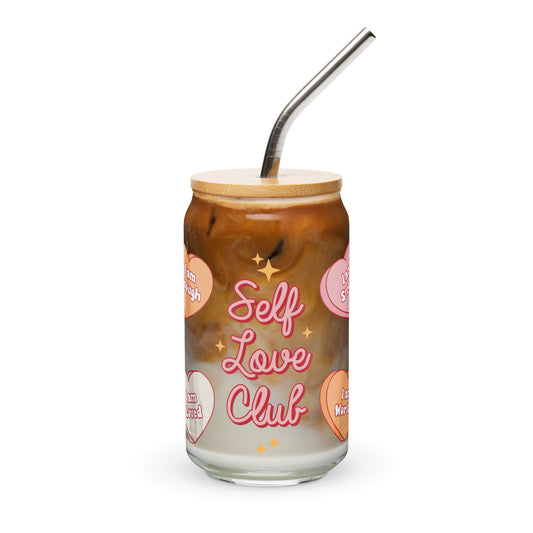 Self Love Club - 16oz Can-shaped Glass