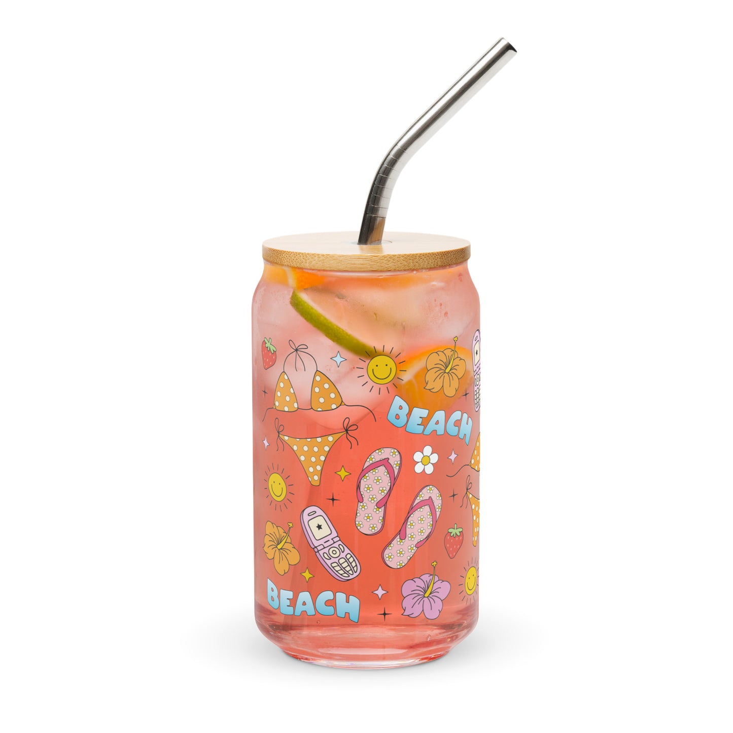 Life's a Beach - 16oz Can-shaped Glass