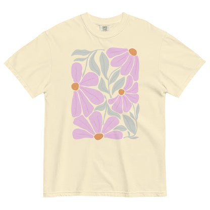 Distressed Lavendar Floral Tee